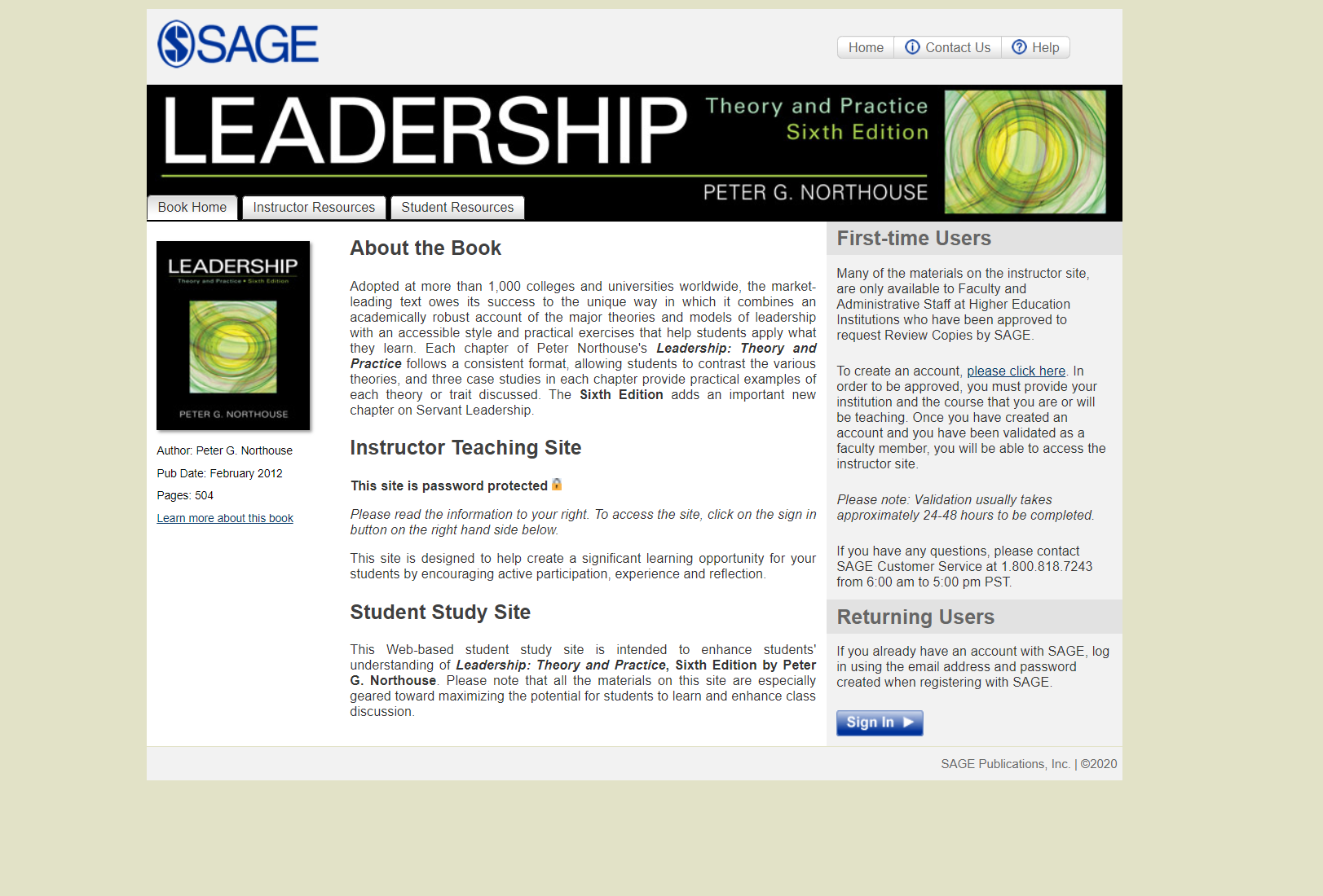 SAGE Companion Site